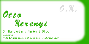 otto merenyi business card